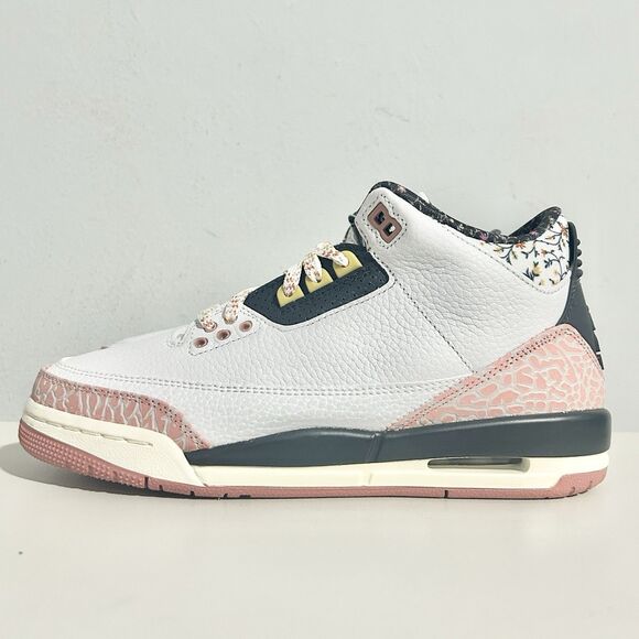 Air Jordan 3 Retro GS “Vintage Floral” Kids Size 7Y Lifestyle Sneakers - Picture 4 of 8
